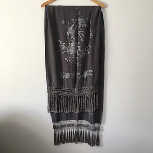 Silk shawl scarf
